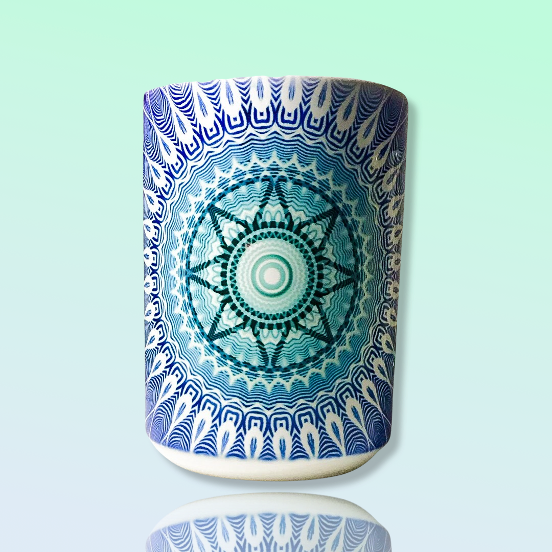 Protection - 15 oz - Ceramic Mug - Sacred Geometry Symbols of Healing Arts - Zurhy