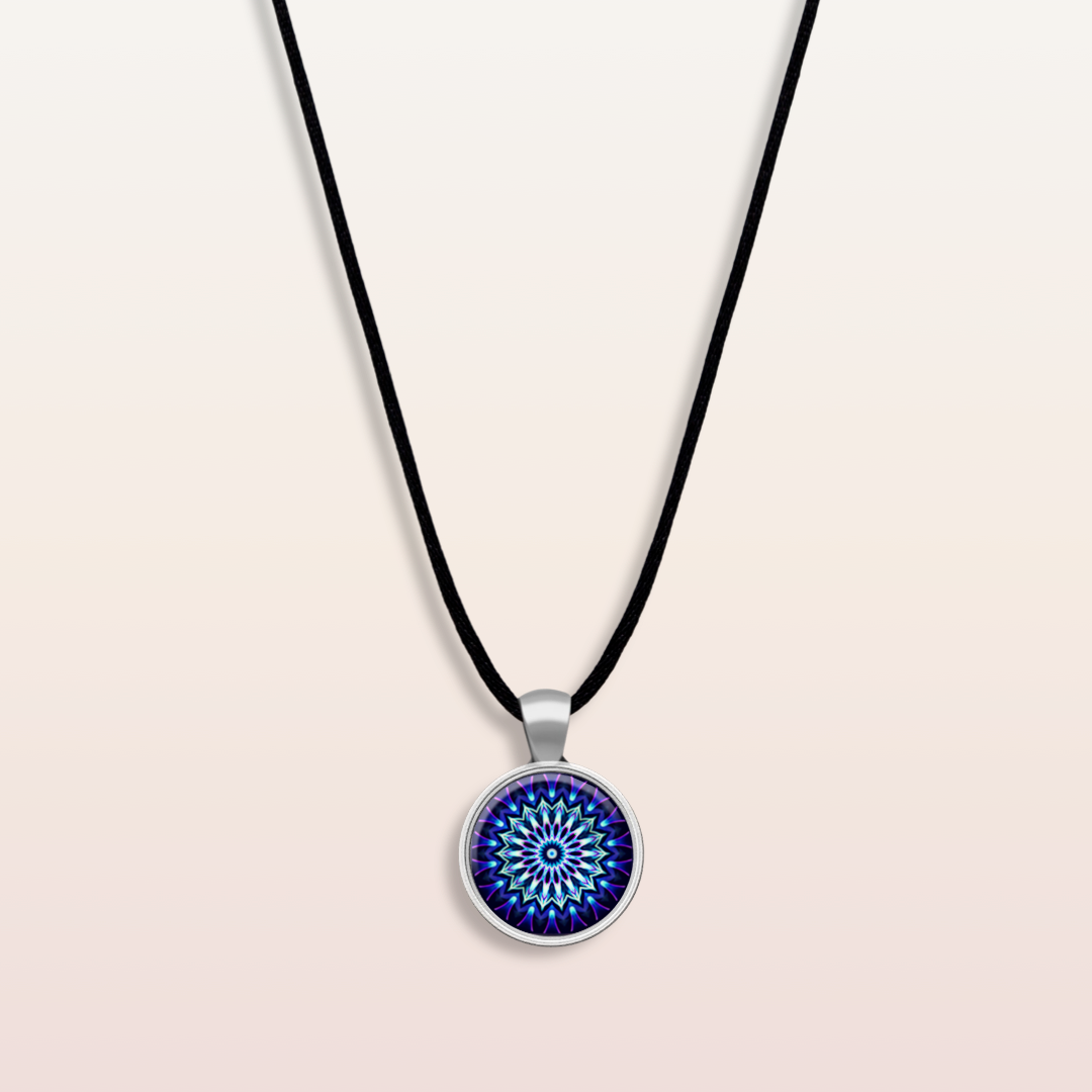 N1 - Life’s Purpose - Cabochon Glass Necklace - Sacred geometry symbols of healing Arts