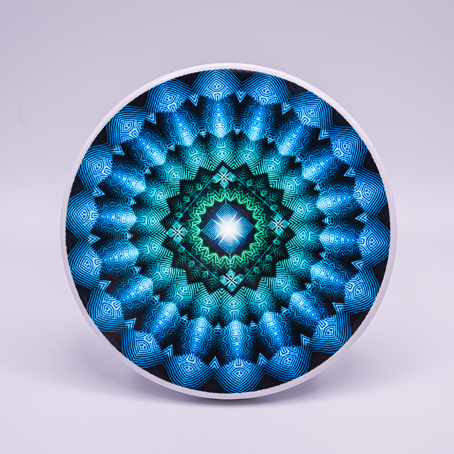 C1 - Ceramic Coaster - Sacred Geometry Symbols of Healing Arts - Zurhy