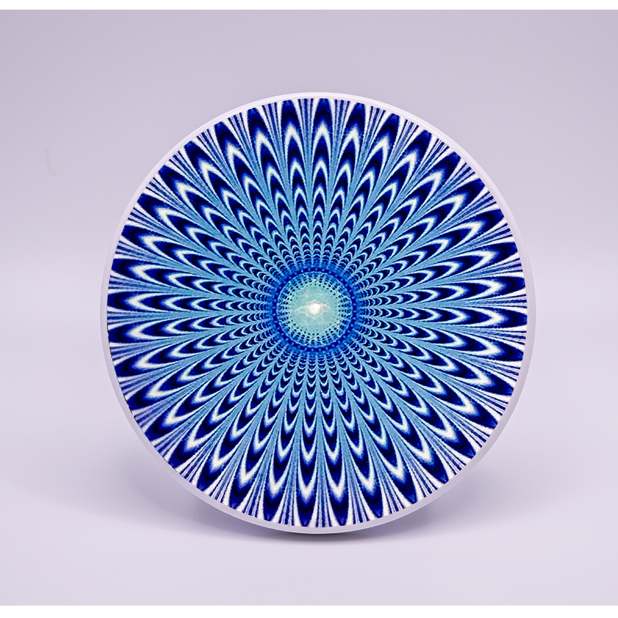 C7 - Ceramic Coaster - Sacred Geometry Symbols of Healing Arts - Zurhy