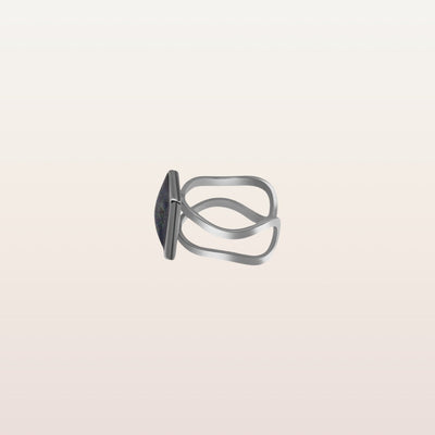RRR10 - Cabochon Glass Ring- Sacred geometry symbols of healing Arts