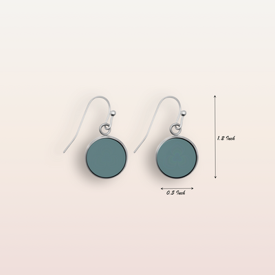 XX12 - Grounding - Zurhy Earring Jewelry -  Sacred Geometry Symbols of Healing Arts - Ball Dot Hook
