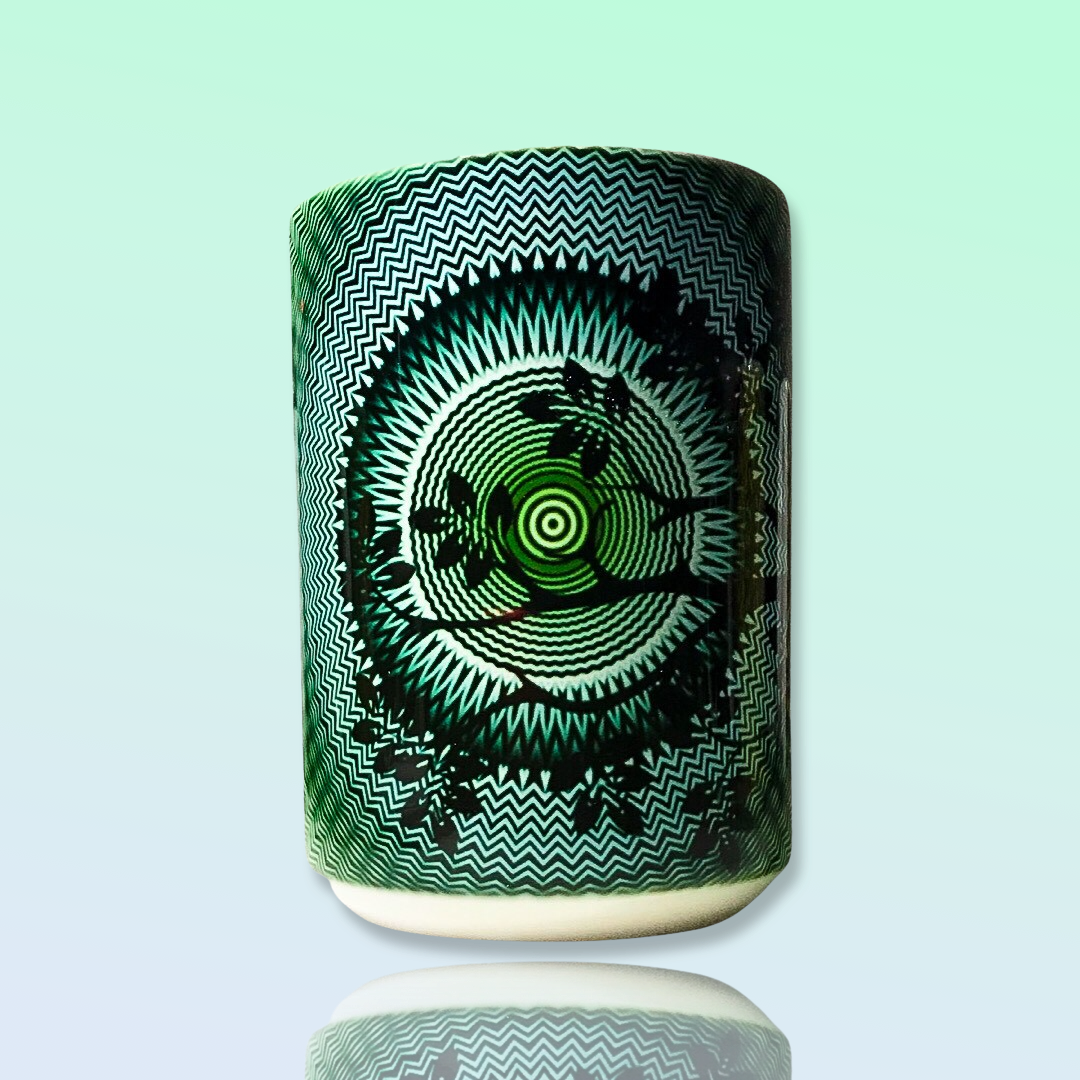 Healing Nature - 15 oz - Ceramic Mug - Sacred Geometry Symbols of Healing Arts - Zurhy