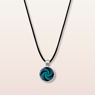 N15 - Infinite Possibilities - Cabochon Glass Necklace - Sacred geometry symbols of healing Arts