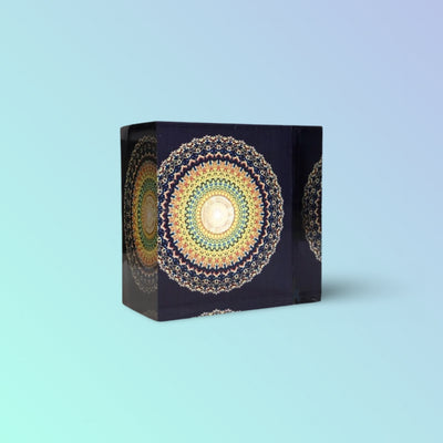 Cliffs of Confidence - 2 x 2 Inch - Acrylic Block - Sacred Geometry Symbols of Healing Arts - Zurhy