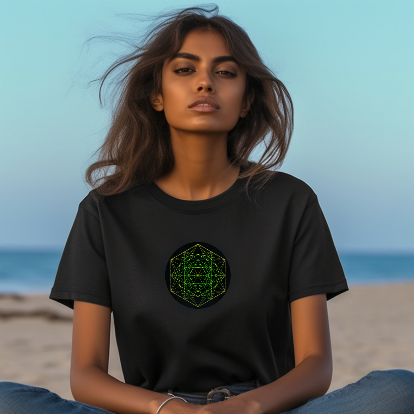 Power T-shirt - Sacred Geometry Symbols of Healing Arts