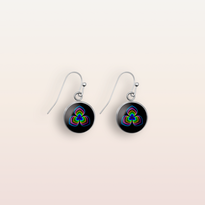 XX7 - Cleanse & Energize - Zurhy Earring Jewelry -  Sacred Geometry Symbols of Healing Arts - Ball Dot Hook