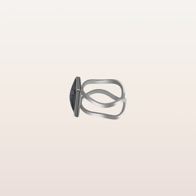 RRR2 - Cabochon Glass Ring- Sacred geometry symbols of healing Arts