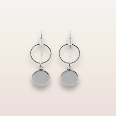 Y10 - Unconditional Love - Zurhy Earring Jewelry -  Sacred Geometry Symbols of Healing Arts - Ball Dot Hook
