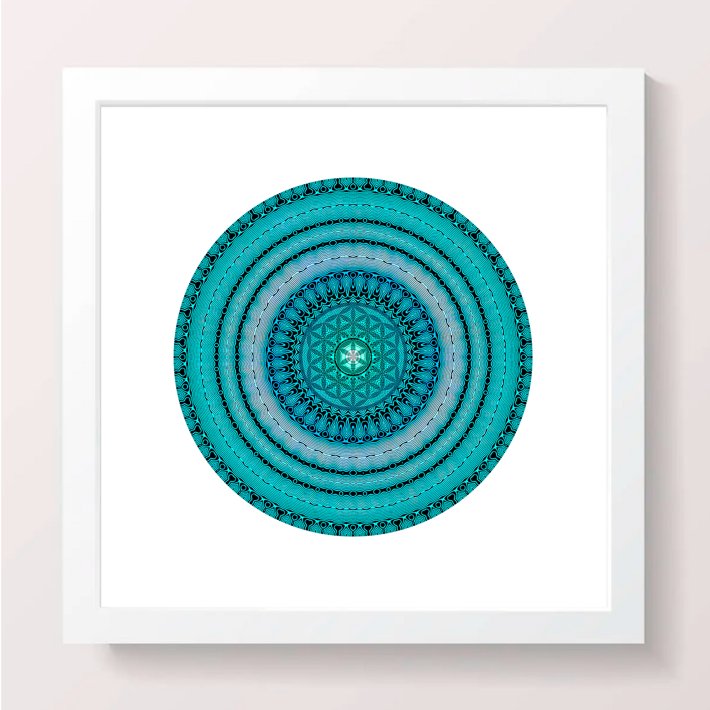 17 - Oneness - Giclée Circle Art Print - On 8" x 8" or 12"x12" Satin Luster Paper - Sacred Geometry Symbols of Healing Arts