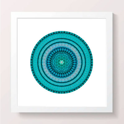 17 - ARIEL - Giclée Circle Art Print - On 8" x 8" or 12"x12" Satin Luster Paper - Sacred Geometry Symbols of Healing Arts