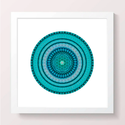 17 - Oneness - Giclée Circle Art Print - On 8" x 8" or 12"x12" Satin Luster Paper - Sacred Geometry Symbols of Healing Arts