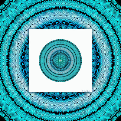 17 - ARIEL - Giclée Circle Art Print - On 8" x 8" or 12"x12" Satin Luster Paper - Sacred Geometry Symbols of Healing Arts