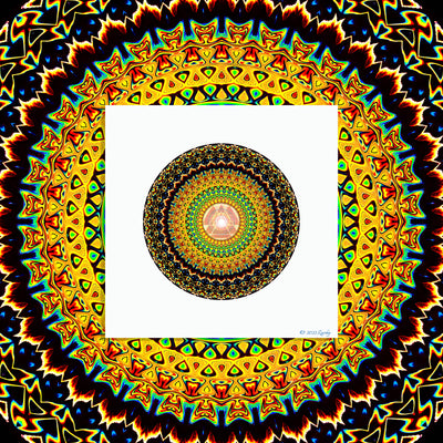 11 - MINA - Giclée Circle Art Prints - On 8" x 8" or 12"x12" Satin Luster Paper - Sacred Geometry Symbols of Healing Arts
