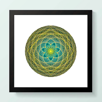 21 - New beginnings - Giclée Circle Art Print - On 8" x 8" or 12"x12" Satin Luster Paper - Sacred Geometry Symbols of Healing Arts