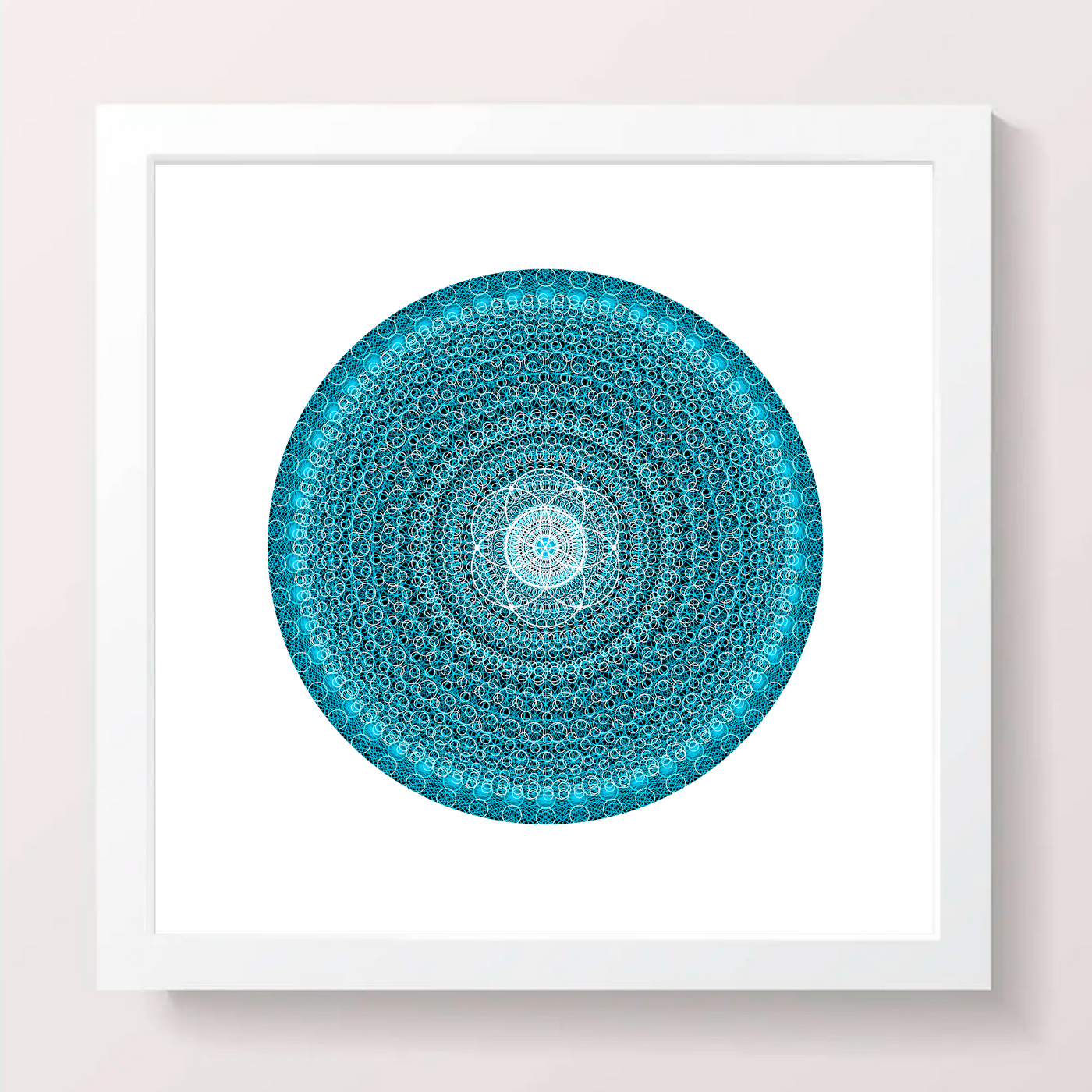 18 - Energy Droplets - Giclée Circle Art Print - On 8" x 8" or 12"x12" Satin Luster Paper - Sacred Geometry Symbols of Healing Arts