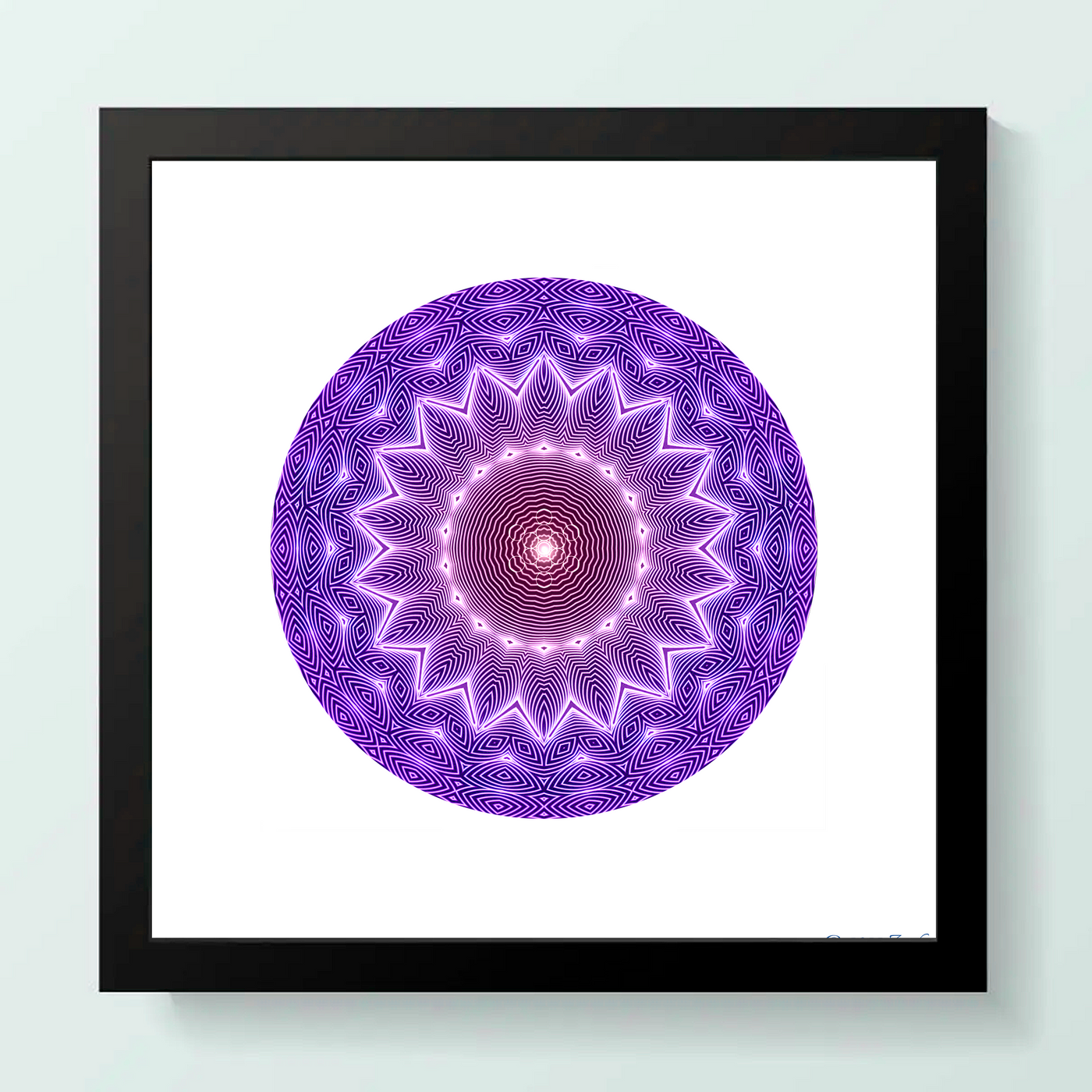 27 - GLORY - Giclée Circle Art Print - On 8" x 8" or 12"x12" Satin Luster Paper - Sacred Geometry Symbols of Healing Arts