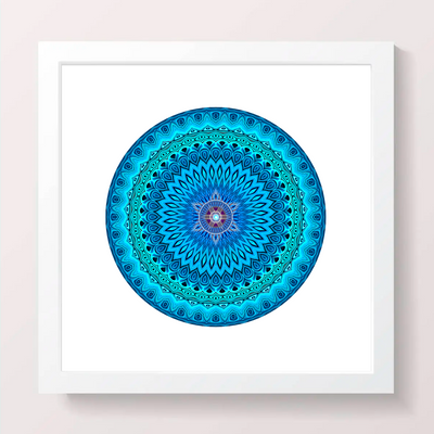 15 - LUX - Giclée Circle Art Print - On 8" x 8" or 12"x12" Satin Luster Paper - Sacred Geometry Symbols of Healing Arts
