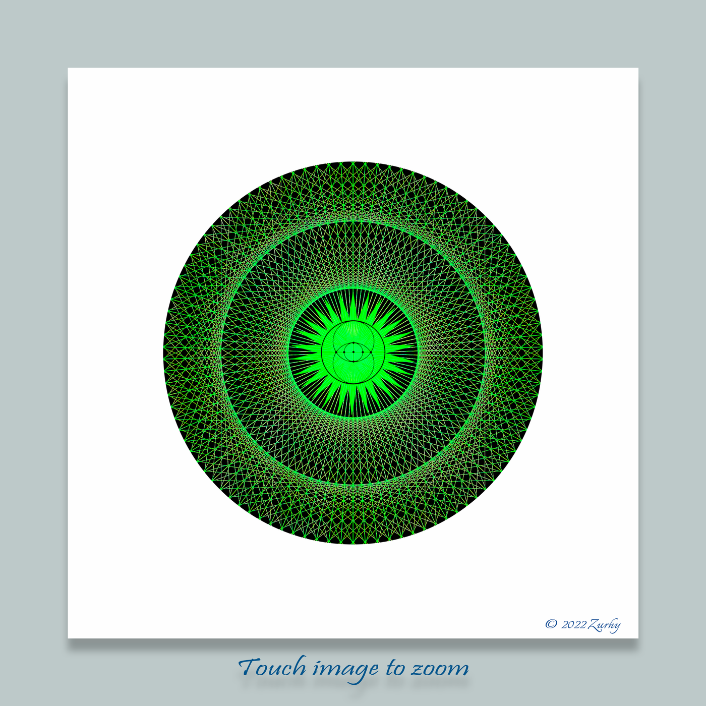 24 - AMANA - Giclée Circle Art Print - On 8" x 8" or 12"x12" Satin Luster Paper - Sacred Geometry Symbols of Healing Arts