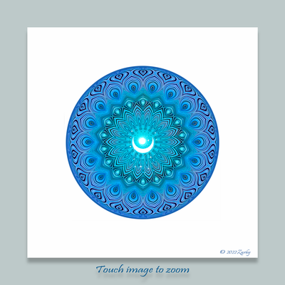 2 - ARZU - Giclée Circle Art Print - On 8" x 8" or 12"x12" Satin Luster Paper - Sacred Geometry Symbols of Healing Arts