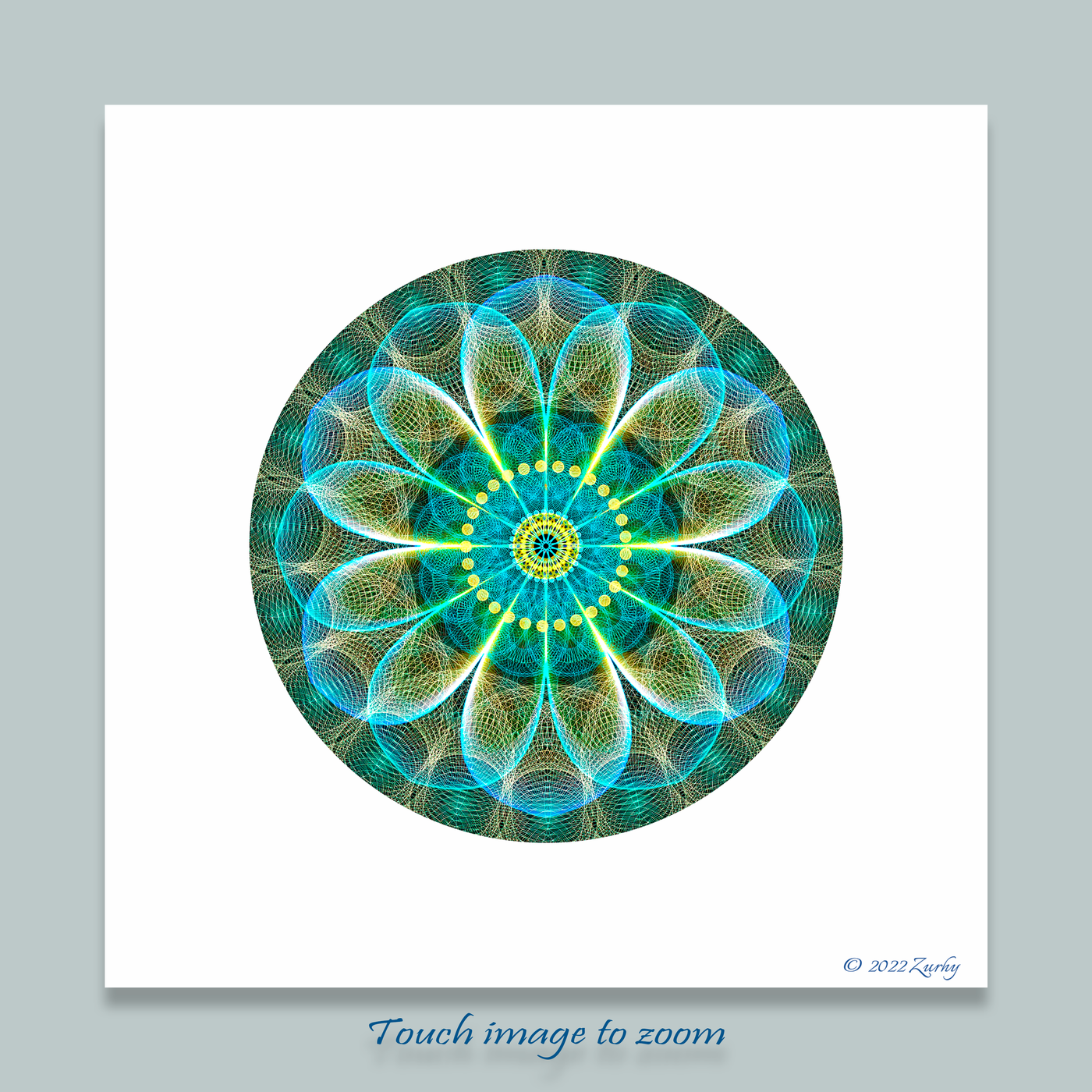 3 - ASMARA - Giclée Circle Art Print - On 8" x 8" or 12"x12" Satin Luster Paper - Sacred Geometry Symbols of Healing Arts