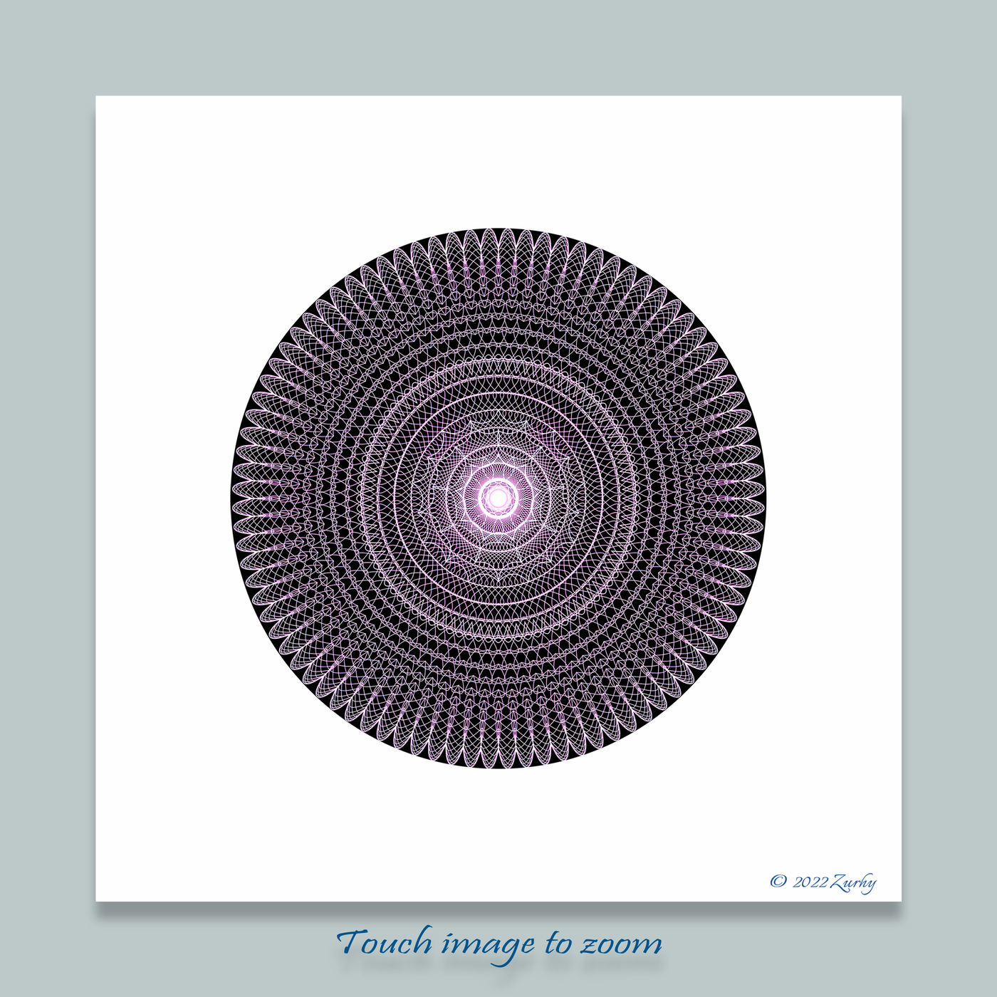 22 - DREAM - Giclée Circle Art Print - On 8" x 8" or 12"x12" Satin Luster Paper - Sacred Geometry Symbols of Healing Arts