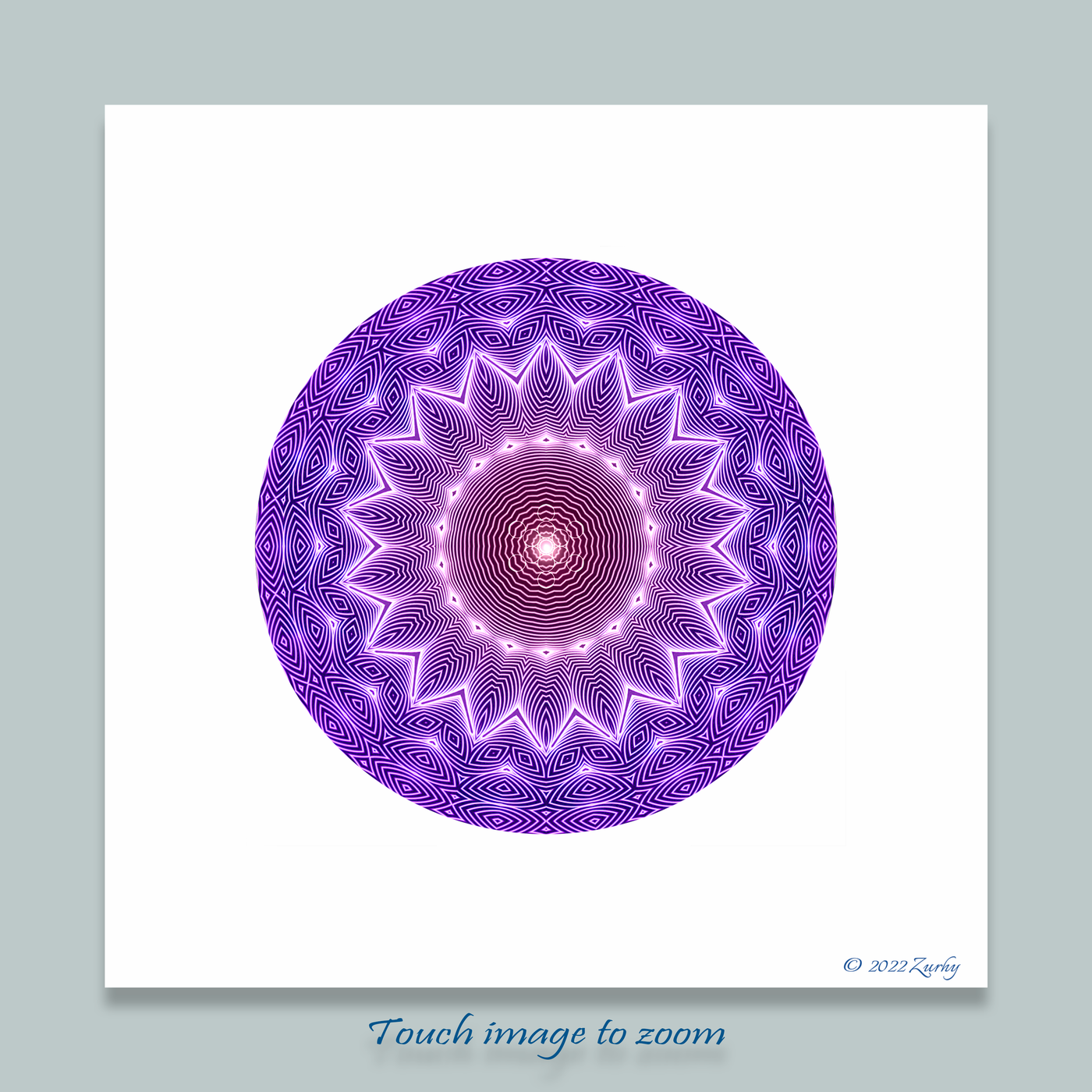 27 - GLORY - Giclée Circle Art Print - On 8" x 8" or 12"x12" Satin Luster Paper - Sacred Geometry Symbols of Healing Arts