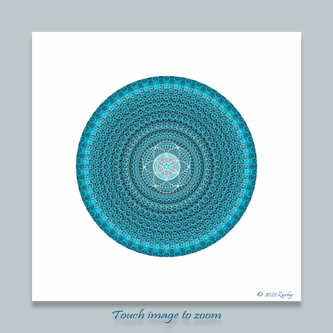 18 - Energy Droplets - Giclée Circle Art Print - On 8" x 8" or 12"x12" Satin Luster Paper - Sacred Geometry Symbols of Healing Arts