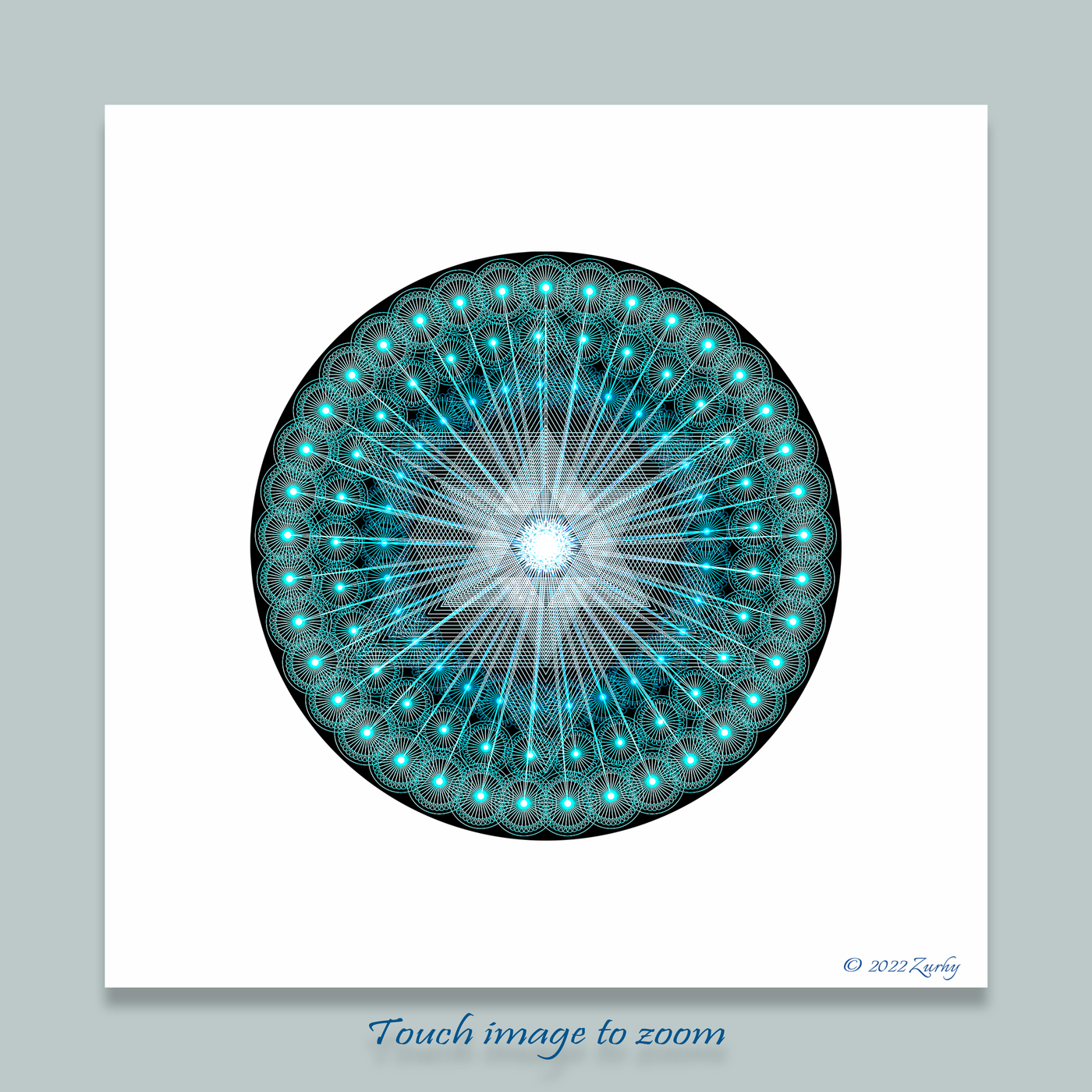4 - IBREEN - Giclée Circle Art Print - On 8" x 8" or 12"x12" Satin Luster Paper - Sacred Geometry Symbols of Healing Arts