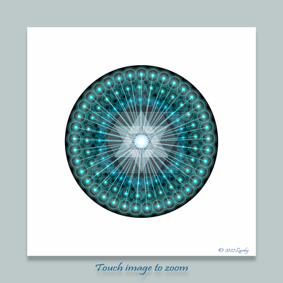 4 - IBREEN - Giclée Circle Art Print - On 8" x 8" or 12"x12" Satin Luster Paper - Sacred Geometry Symbols of Healing Arts