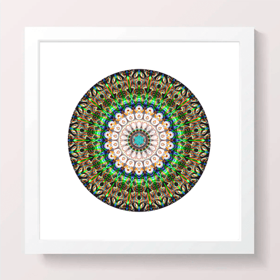 7 - LEAH - Giclée Circle Art Print - On 8" x 8" or 12"x12" Satin Luster Paper - Sacred Geometry Symbols of Healing Arts