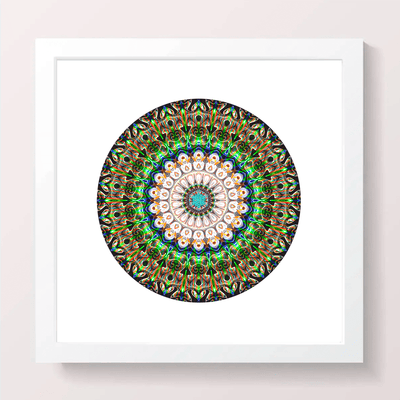 7 - LEAH - Giclée Circle Art Print - On 8" x 8" or 12"x12" Satin Luster Paper - Sacred Geometry Symbols of Healing Arts