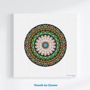 leah satin canvas circle art print sacred geometry symbols of healing arts zurhy modern art meditative art creative art contemporary art