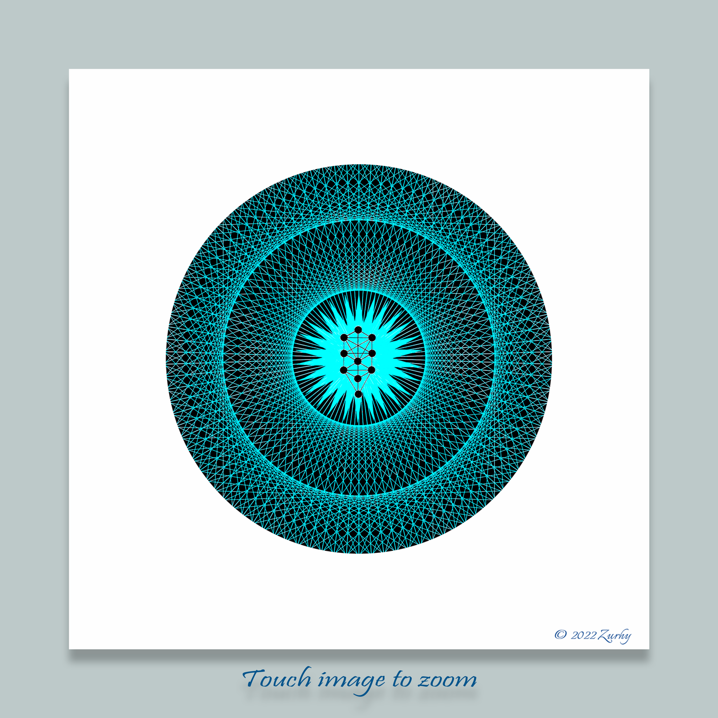 12 - MESHA - Giclée Circle Art Prints - On 8" x 8" or 12"x12" Satin Luster Paper - Sacred Geometry Symbols of Healing Arts