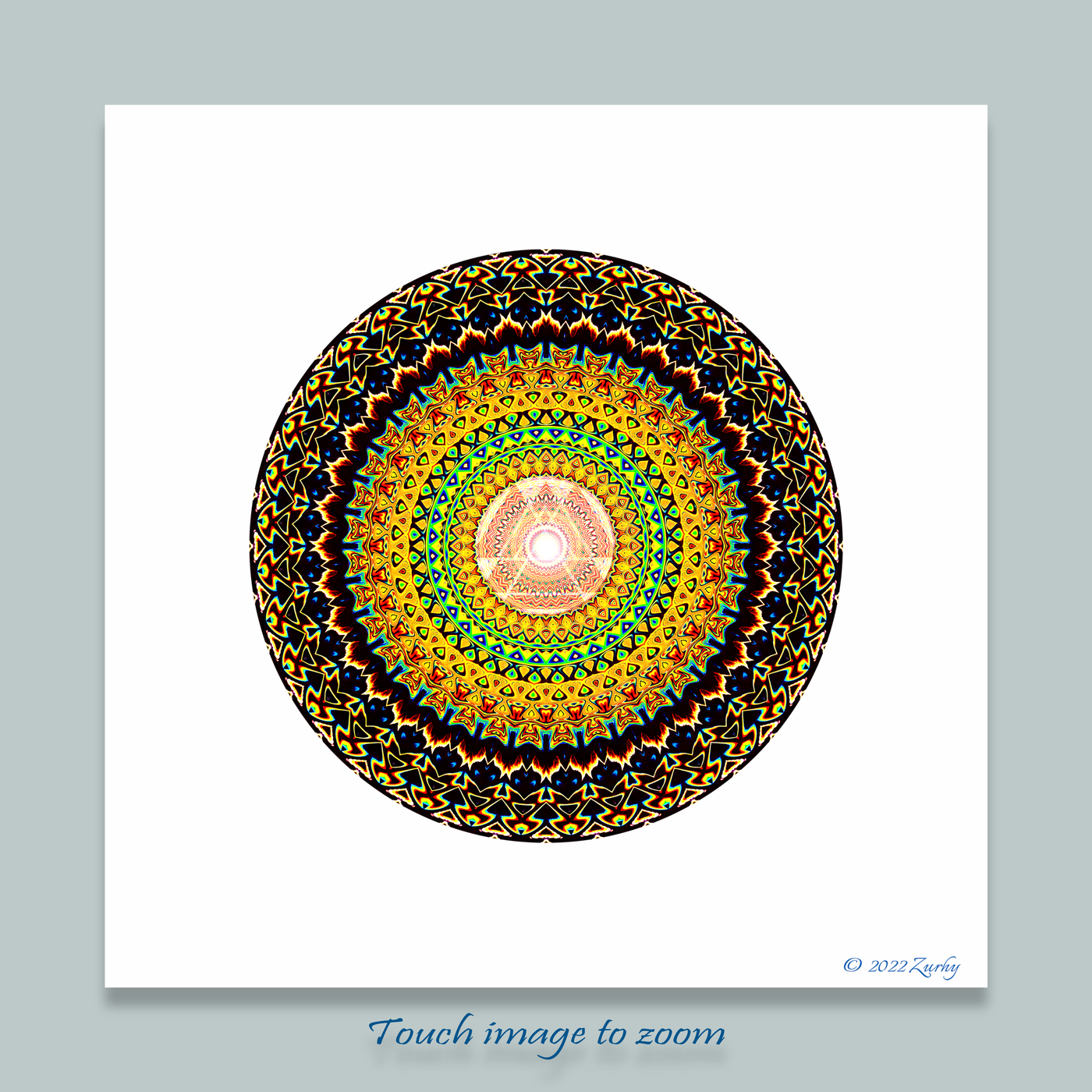 11 - Cliffs of Confidence - Giclée Circle Art Prints - On 8" x 8" or 12"x12" Satin Luster Paper - Sacred Geometry Symbols of Healing Arts
