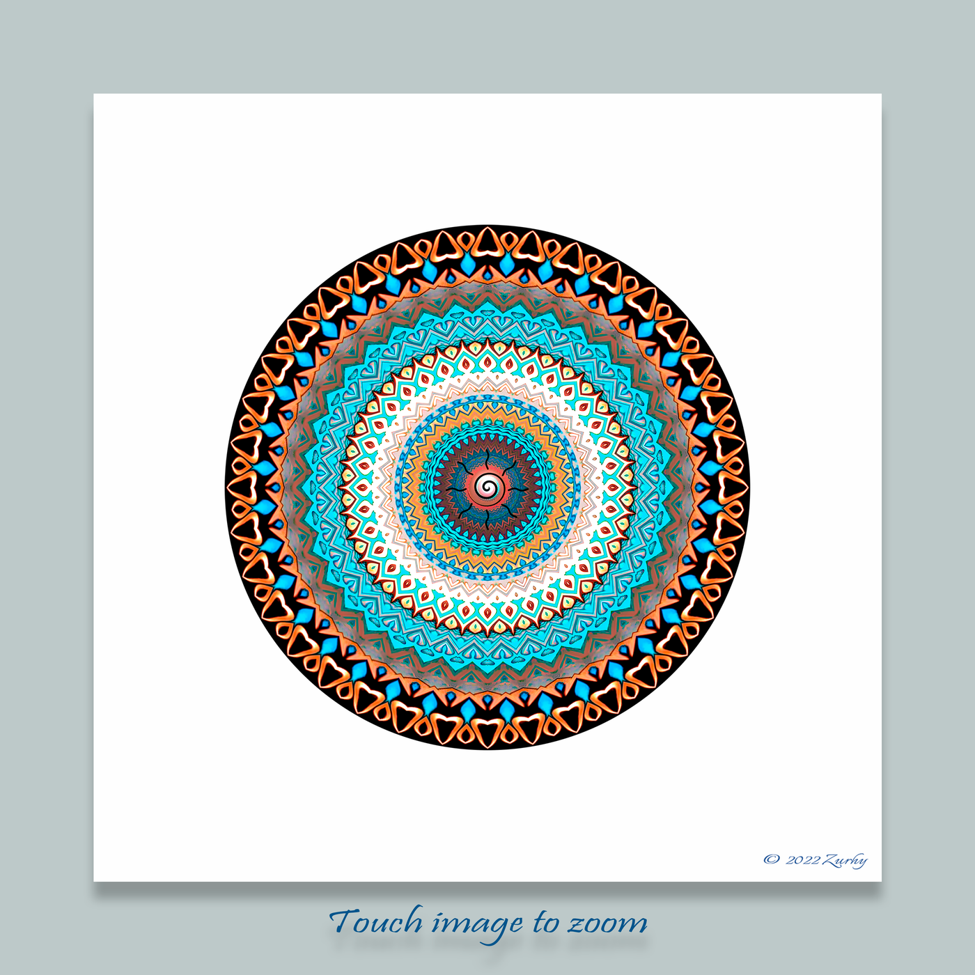 10 - Balance and Stability - Giclée Circle Art Print - On  8"X 8" or 12"X 12" Satin Luster Paper - Sacred Geometry Symbols of Healing Arts - Unframed