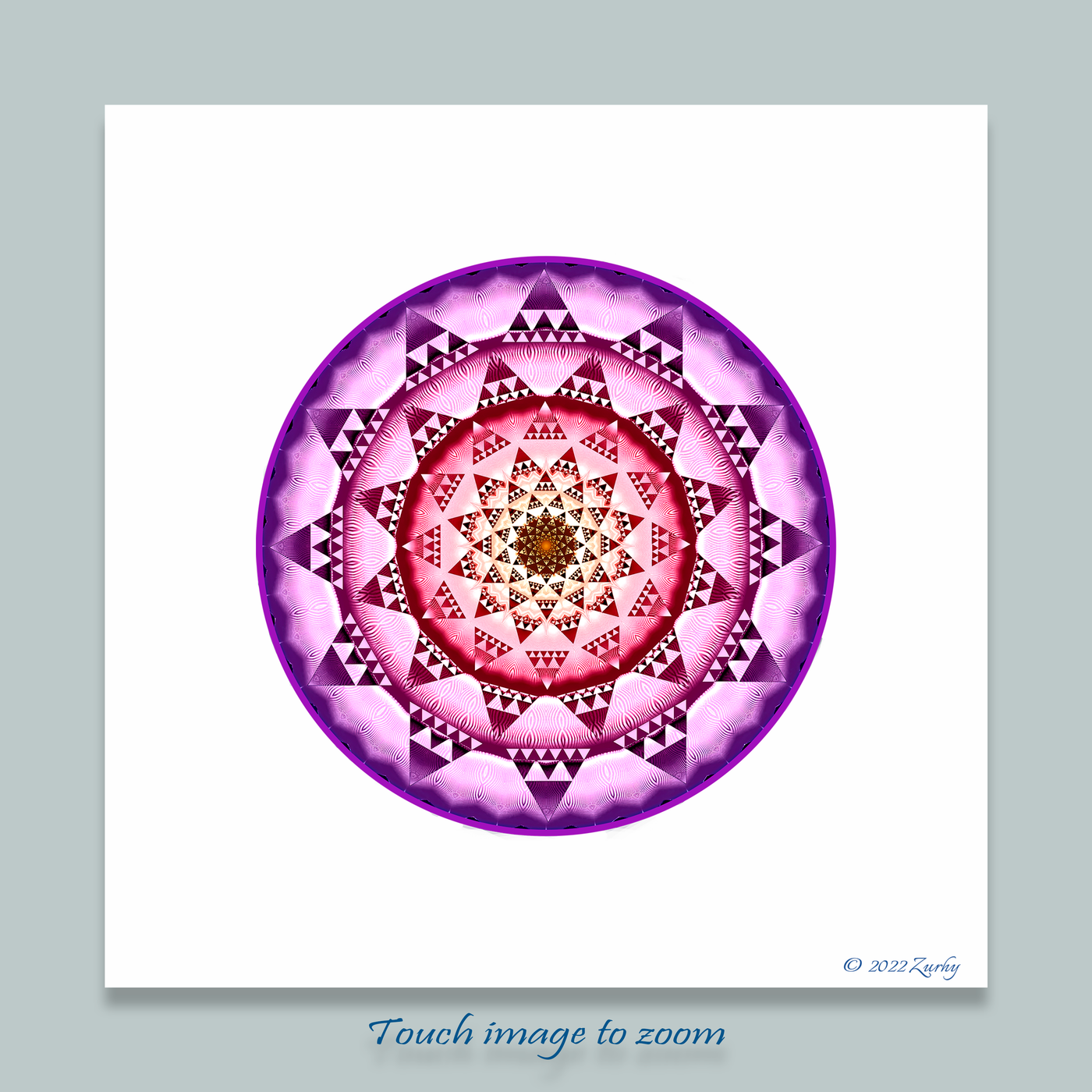 6 - Compassion - Giclée Circle Art Print - On 8" x 8" or 12"x12" Satin Luster Paper - Sacred Geometry Symbols of Healing Arts