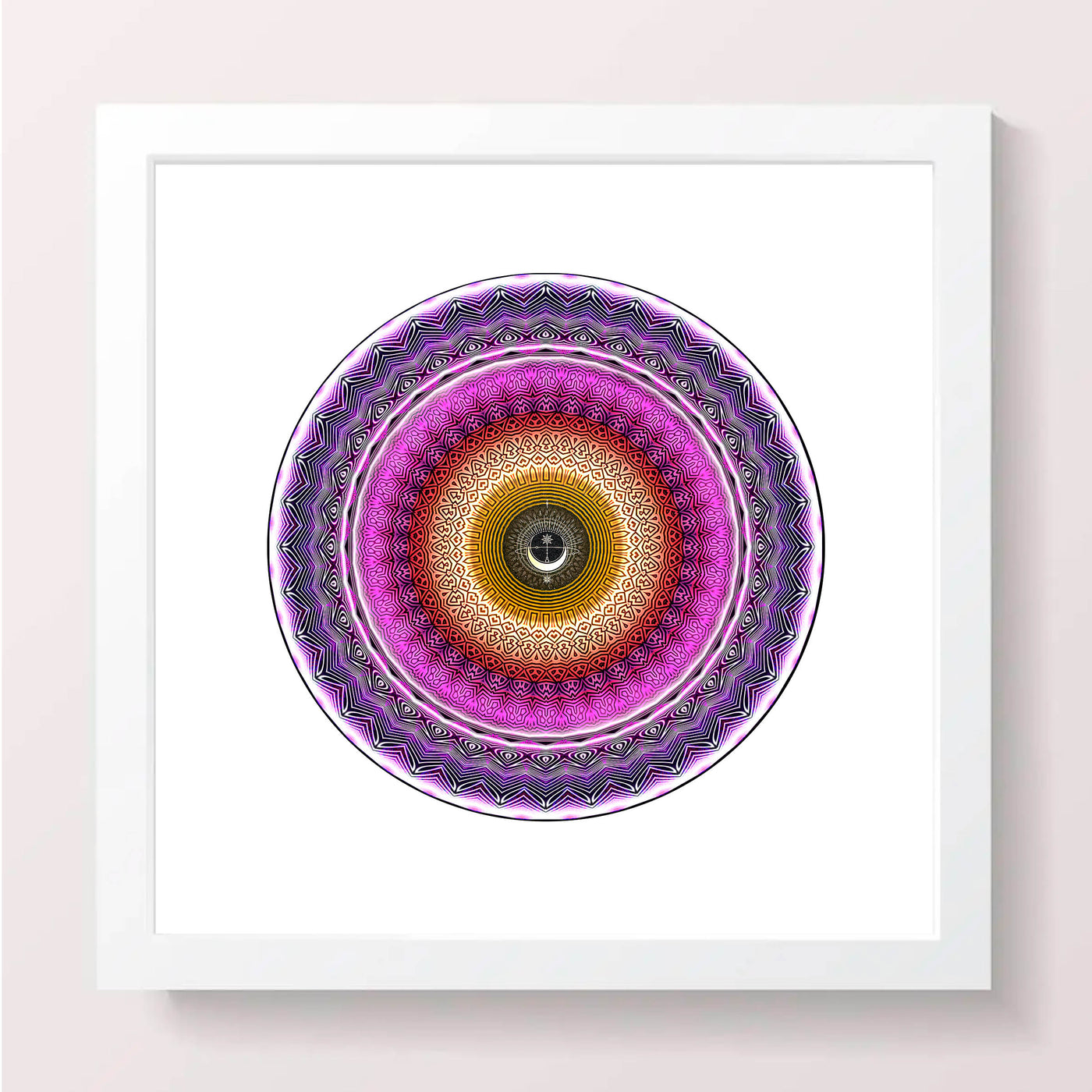 13 - Zam - Giclée Circle Art Prints - On 8" x 8" or 12"x12" Satin Luster Paper - Sacred Geometry Symbols of Healing Arts