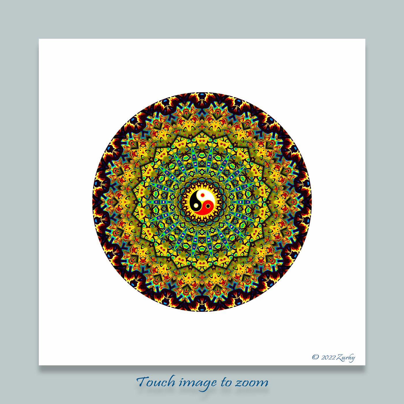 1 - Family Connect - Giclée Circle Art Print - On 8" x 8" or 12"x12" Satin Luster Paper - Sacred Geometry Symbols of Healing Arts - Unframed