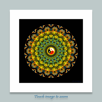 1 - Family Connect - Giclée Wall Art Print - Satin Luster Paper - Sacred Geometry Symbols of Healing Arts - Zurhy - Unframed